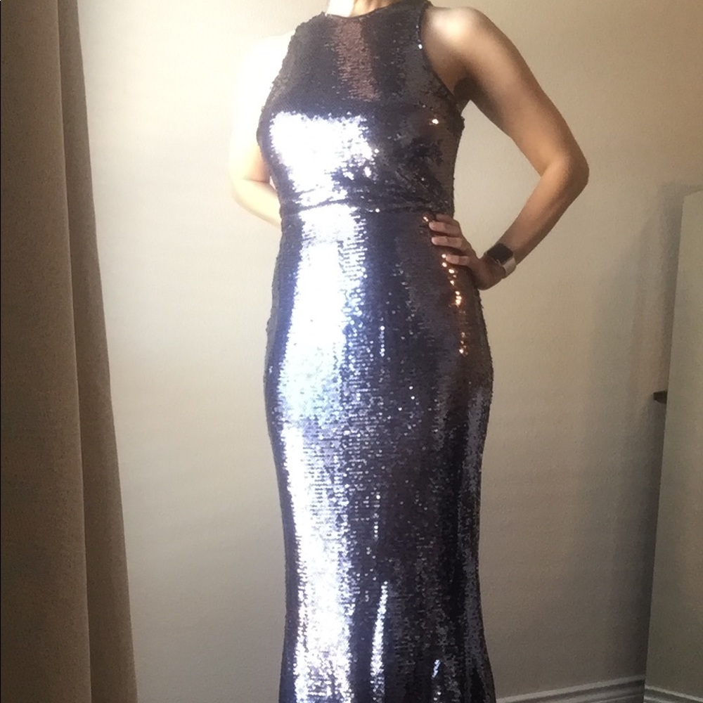 Long Sequin Evening Gown